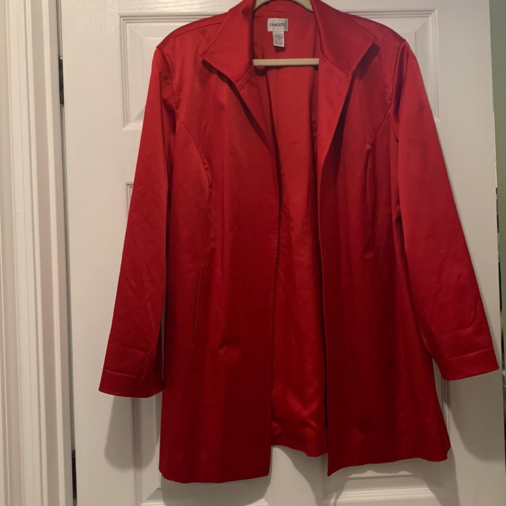 Chico”s red dress blazer size 3